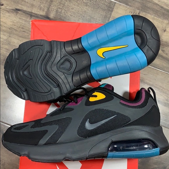 NIKE AIR MAX 200 Bl/Anthracite-Bordeaux - Picture 8 of 16